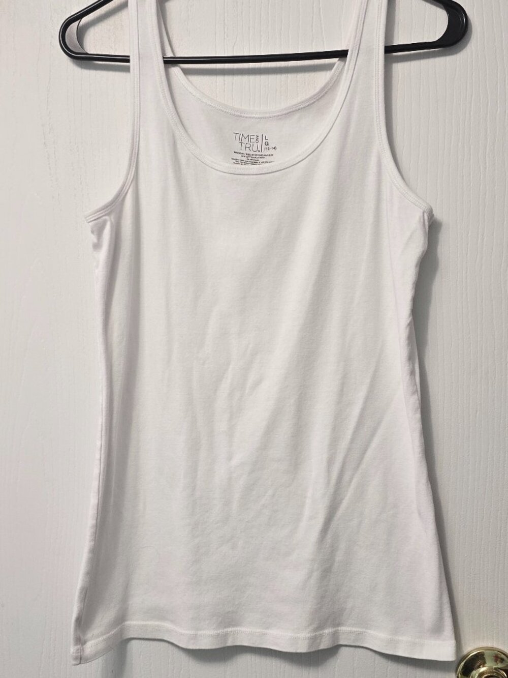 Time and Tru White Tank Top – Women’s L (12–14)